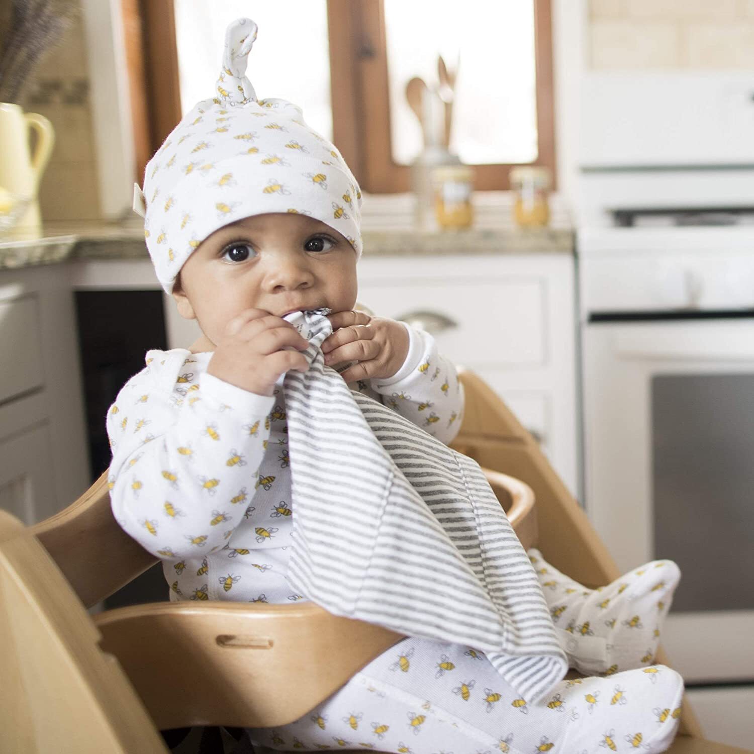 5 Pack Burt's Bees 100 Cotton Washcloths Soft Burp Cloths for Baby