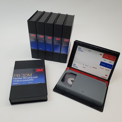 3M PB 30 Broadcast Videocassette Betacam  Color Plus - Lot of 7 Tapes New n Box