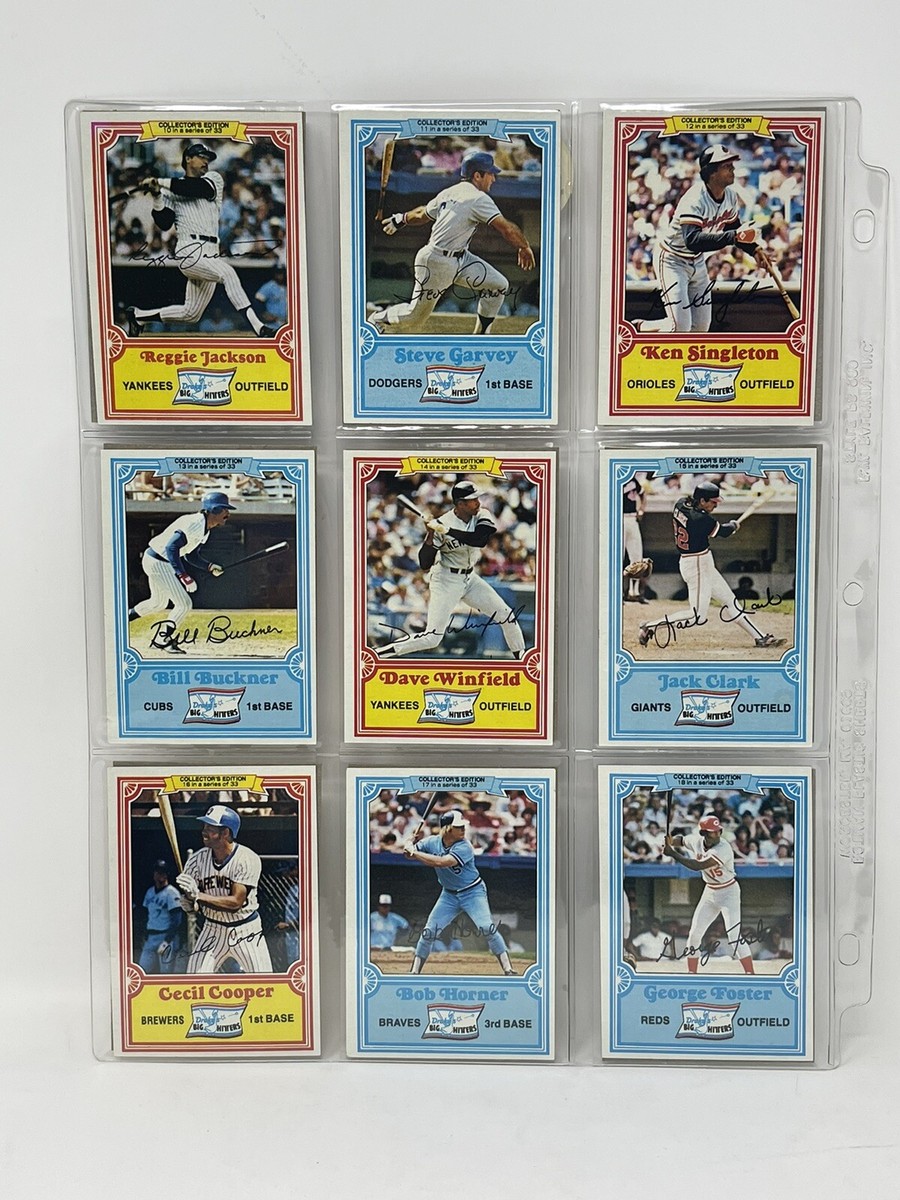 1981 TOPPS DRAKES Big Hitters Collector's Edition 33 Card Set | eBay
