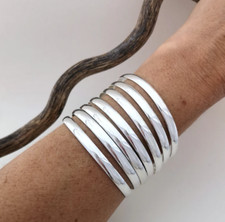 925 sterling silver Bangles, Handmade Bangles, Stacking Bangles Hammered Bangles