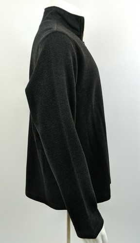 One Day Away Men's 1/4 Quarter Zip Pullover Jacket Dark Gray Size L NWT - Picture 3 of 8