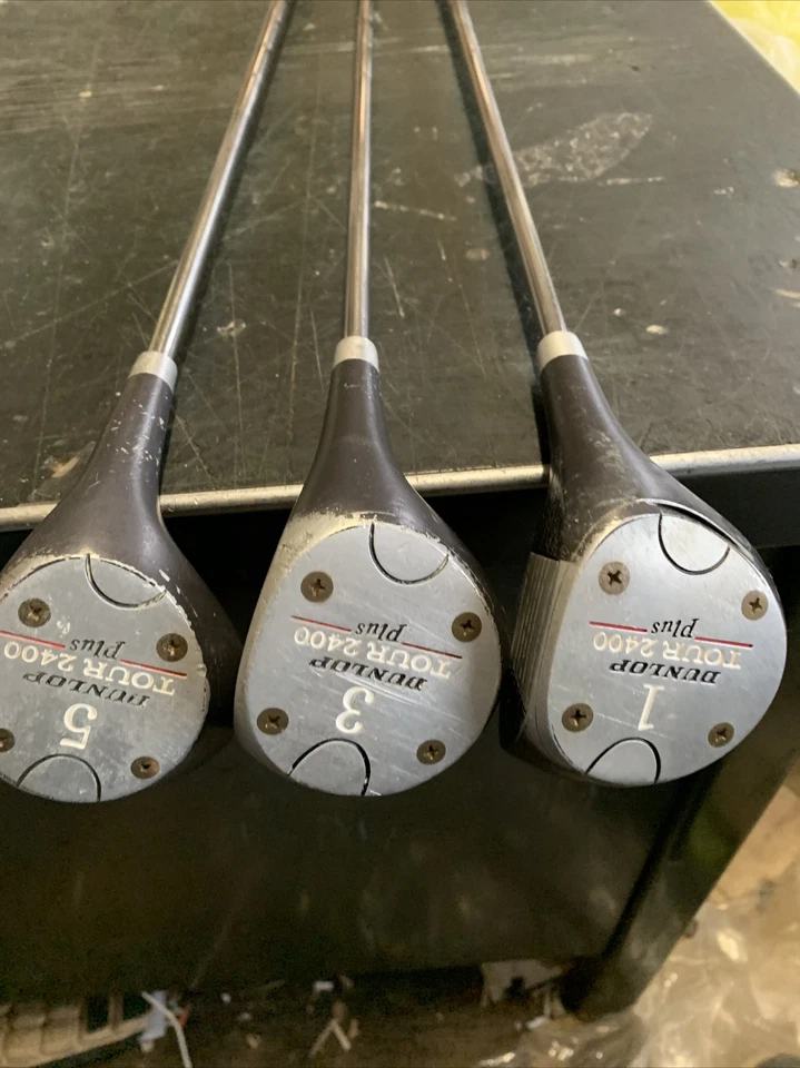 Juego de 3 piezas de madera Dunlop Tour 2400 Plus (1-3-5) para diestros regular flexible acero Foto 2 de 4