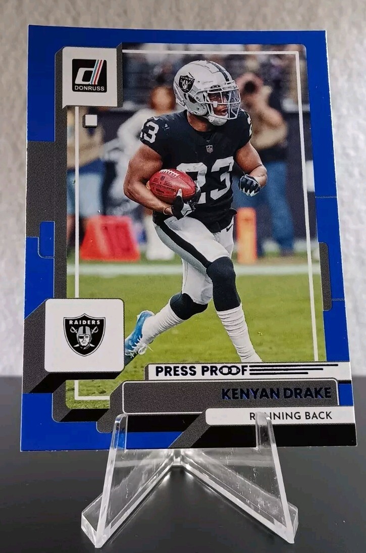 2022 Donruss KENYAN DRAKE Press Proof BLUE 286 Las Vegas Raiders 