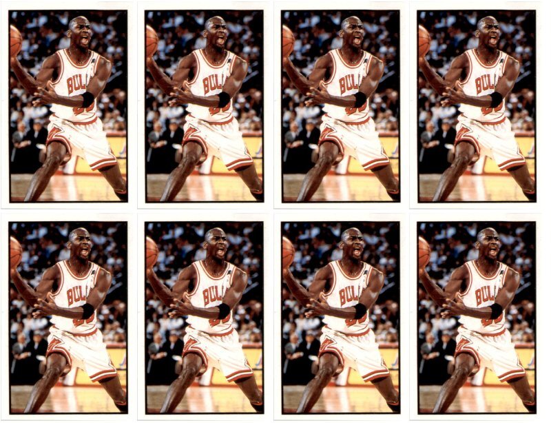 (8) 1992 Panini Stickers #12 Michael Jordan Chicago Bulls Card Lot