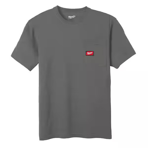 Milwaukee 605G-XL GRIDIRON Pocket T-Shirt - Short Sleeve Gray XL