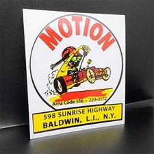 Motion Performance Vintage Style Decal Sticker Baldwin Ny Rat Rod Racing