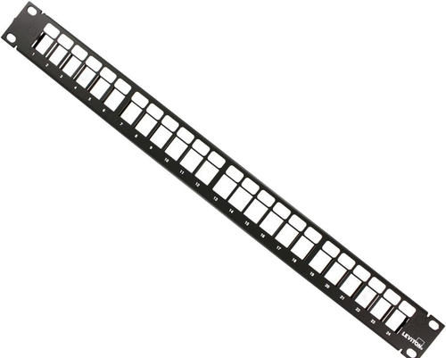 Leviton 49255-H24 Quickport Patch Panel, 24-Port, 1RU, Cable Management Bar Incl - Photo 7/12