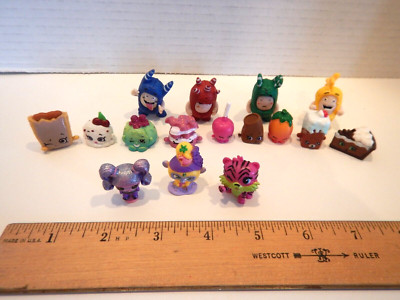 Oddbods Shopkins Mini Rubber Figures Plus More Lot of 16 Mixed Figures