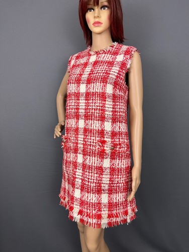 MSGM DRESS - BOUCLÉ TWEED - Women's Size UK 10 - IT 42 - Picture 5 of 24