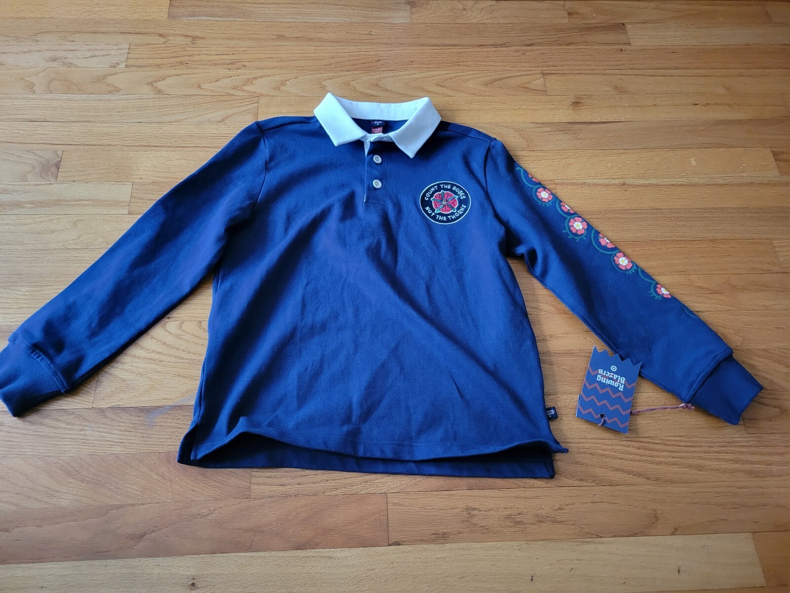 FILA Camicia da rugby nuova con etichette Rowing Blazers target ragazza taglia grande (10 12) rose manica lunga