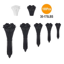 100pcs Cable Ties Nylon Heavy Duty Self-Locking Wrap Wire Zip Ties UV Resistant