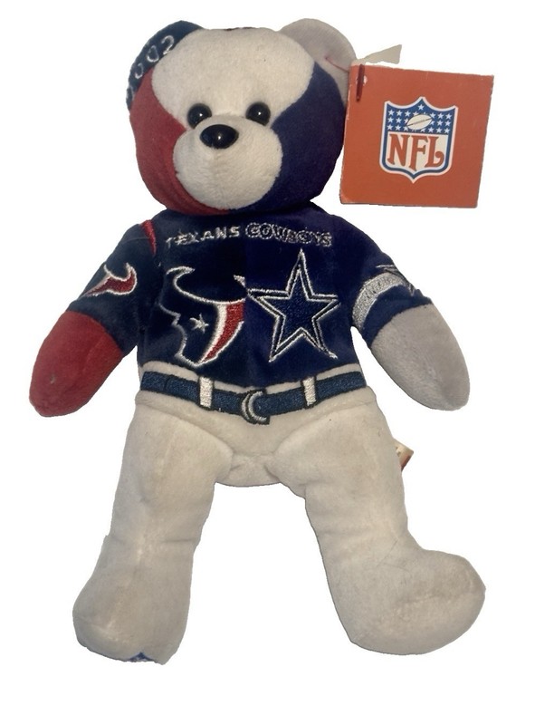 HOUSTON TEXANS vs. DALLAS COWBOYS -2002- NFL - Commemorative Bean Bag Plush Bear