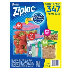 Ziploc Variety Total Bags, 347 Pack