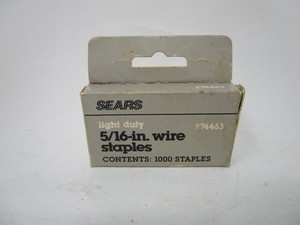 Vintage Sears 5/16 inch wire staples 1000