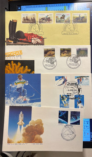 AUSTRALIA Lot 4: FDC (4) Aussat Skiing Venomous Marine Life Horses (666)