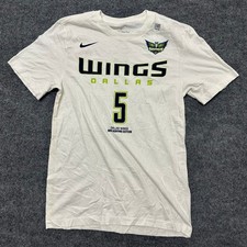 Nike T-Shirt Womens Size S White Dallas Wings Satou Sabally #5 Heroine Edition