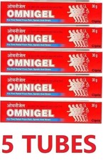 Omnigel Pain Relief Gel Pack of 5 30g Each Fast Relief Long Expiry