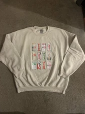 Diet Coke Can Graphic Sweatshirt XL Gildan Heavy Blend Cream Pullover Unisex