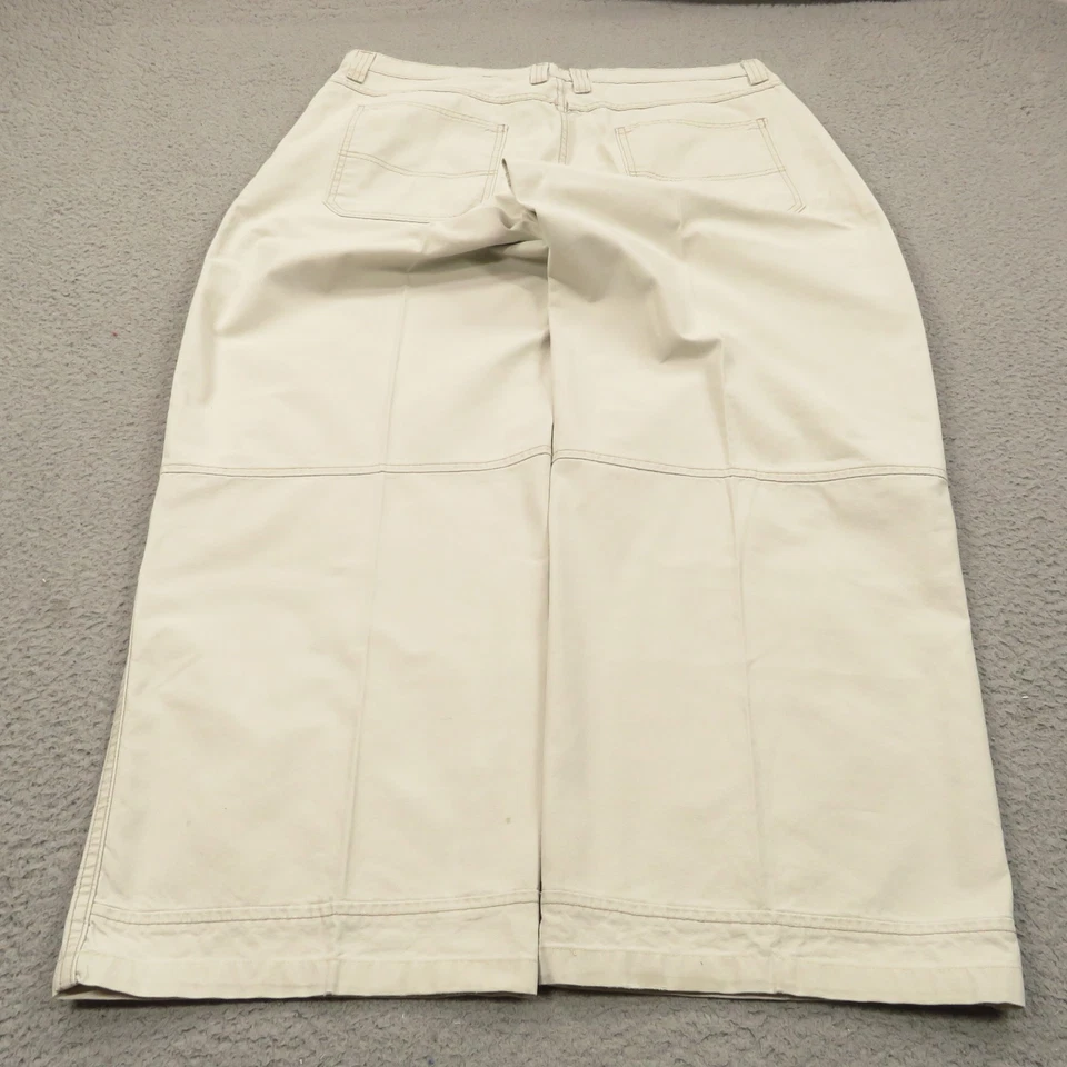 Baggy Jeans Men 38 Y2K Double Knee 10" Leg Opening Skater Grunge Cream VINTAGE - Image 2 of 4