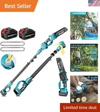 PS800 2-in-1 Cordless 8-Inch Pole Saw & Mini Chainsaw - Ultimate Trimming Tool