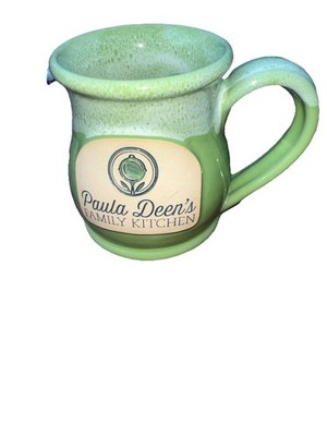 Deneen Pottery Mug Paula Deen's  Green Family Kitchen Handthrown Red Clay 2016