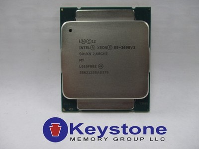 LOT OF 10 - Intel Xeon E5-2690V3 SR1XN 12 Core 2.6GHz LGA 2011-3 CPU *km