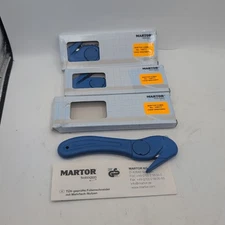 (3) Martor 109137 Multi-Purpose Sheet Material Cutter Safety Metal Detectable 