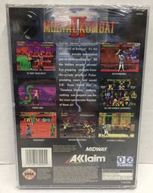 NEW sealed MORTAL KOMBAT II 2 Sega Saturn HANG TAB Scorpion SUB ZERO Shao Kahn