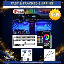Rgb Led Car Interior Ambient Foot Strip Light Kit With Remote And App Control