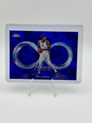 Rare 2023 Topps Chrome Sapphire Ice Joel Embiid Infinite SSP Case Hit !