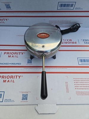 VINTAGE VITANTONIO PIZZELLE MAID 400 SILVER CHROME 800W ITALIAN COOKIE MAKER