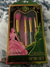 Wicked Cosmetic Brush Set 4pc Glinda & Elphaba Limited Edition Makeup Brushes 