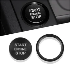 Car Push Start Button Cover Compatible with Audi,Cool Aluminum Engine Start Butt