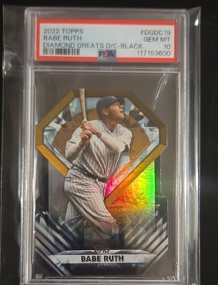 2022 Topps Series 1 - Diamond Greats Die-Cuts Babe Ruth #DGDC-19 Black /299