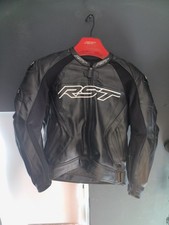 RST Tractech Evo 4 CE Leather Jacket - Black / Black - 42