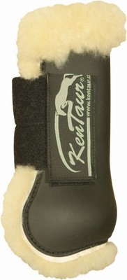 KenTaur Springgamaschen Profi Jump schwarz mit Lammfell VB/WB