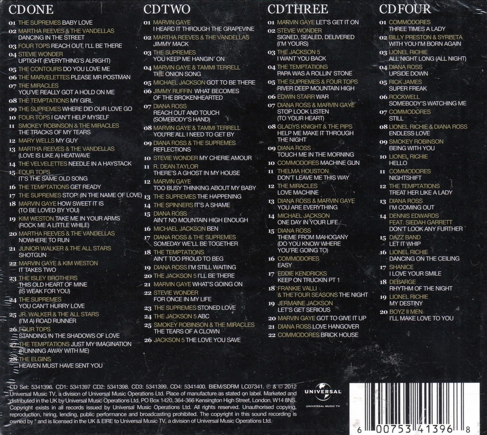 MOTOWN ANTHEMS Various 4 x CD Soul Motown SEALED - Image 2 of 2