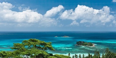 Vlies-Fototapete KOMAR, Wanderlust THE SEA VIEW, Digitaldruck, 8 Bahnen, BxH 400