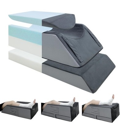 Leg Elevation Pillow Wedge Knee Post Surgery Support Grey Kehangte Pillows After