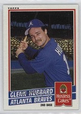 1985 Topps Hostess Cakes Atlanta Braves Food Issue Glenn Hubbard #12 2k3
