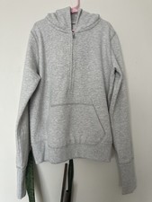 brandy melville john galt light heather grey quarter zip hoodie w pocket