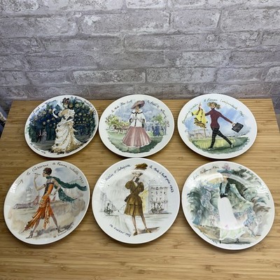 D'Arceau Limoges Women of the Century Porcelain Plates France Set of 6