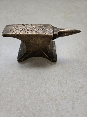 Miniature Metal Anvil Stake with Pointed Horn Blacksmithing Collectible