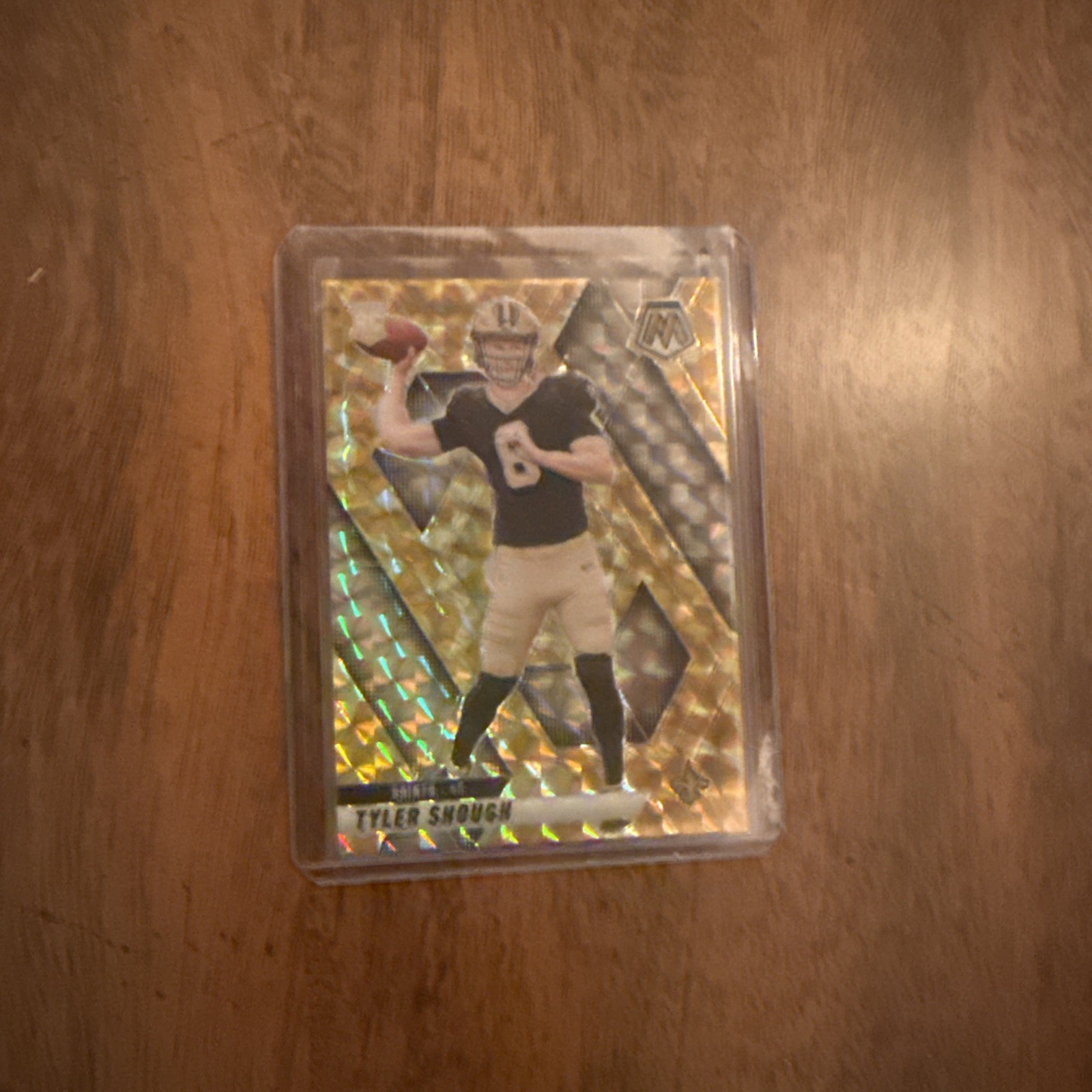 2025 Panini Mosaic Tyler Shough Reactive Yellow Rookie Card #312