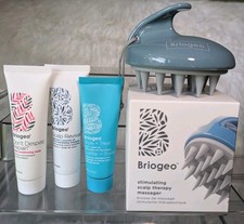 BRIOGEO 4Pc Set Scalp Revival Massager Charcoal Shampoo, Mask, Style Repair NEW