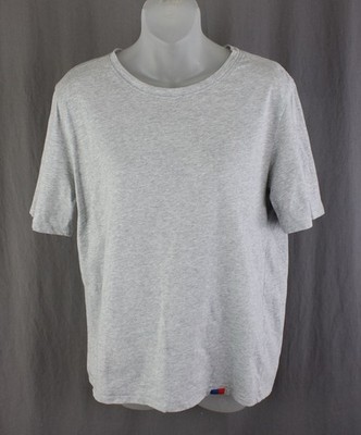 Kule Women's Gray 100% Cotton Round Neck Short Sleeve T Shirt Top Size Large