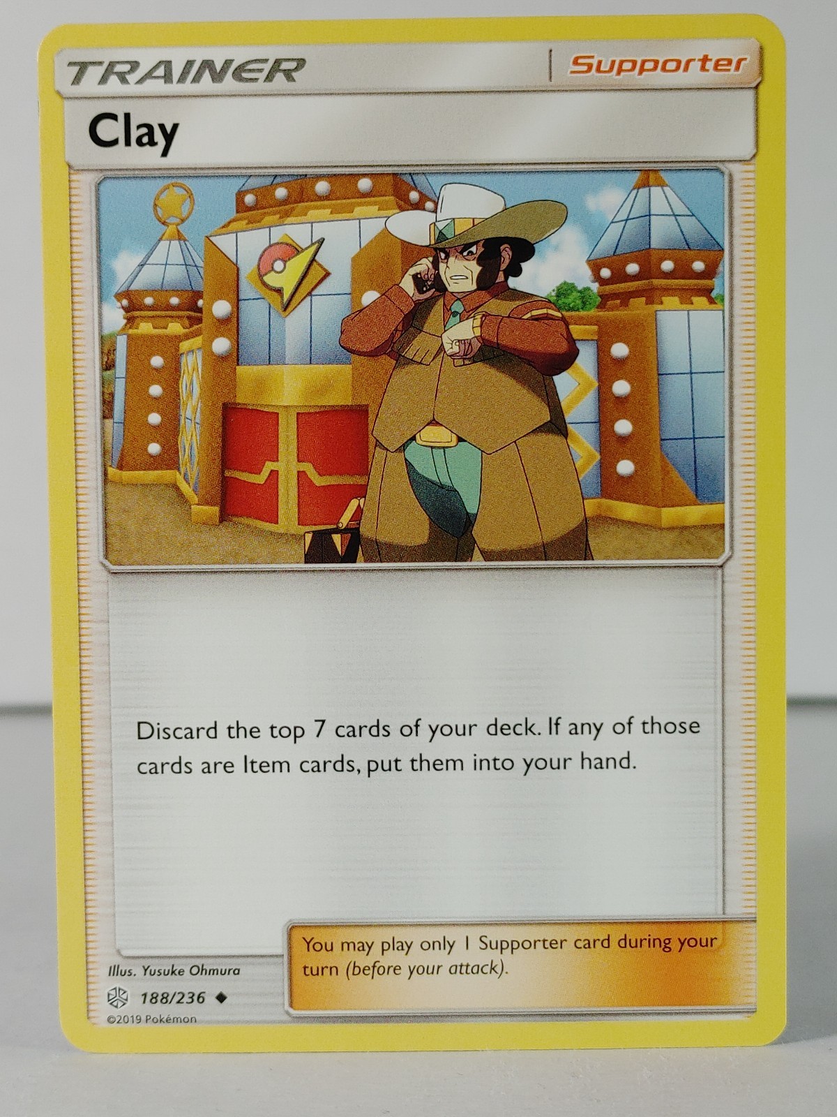 Clay - SM: Cosmic Eclipse #188 - POKEMON -NM -singles