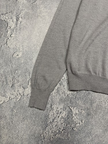 Versace Collection Gray V-Neck Sweater Size Medium Vintage - Picture 7 of 14