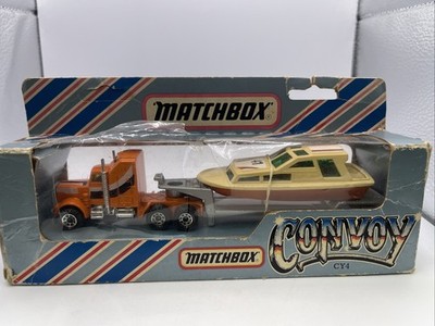 KENWORTH BOAT TRANSPORTER TRUCK - MATCHBOX CONVOY c1982 LESNEY - CY4 BOX Tatty