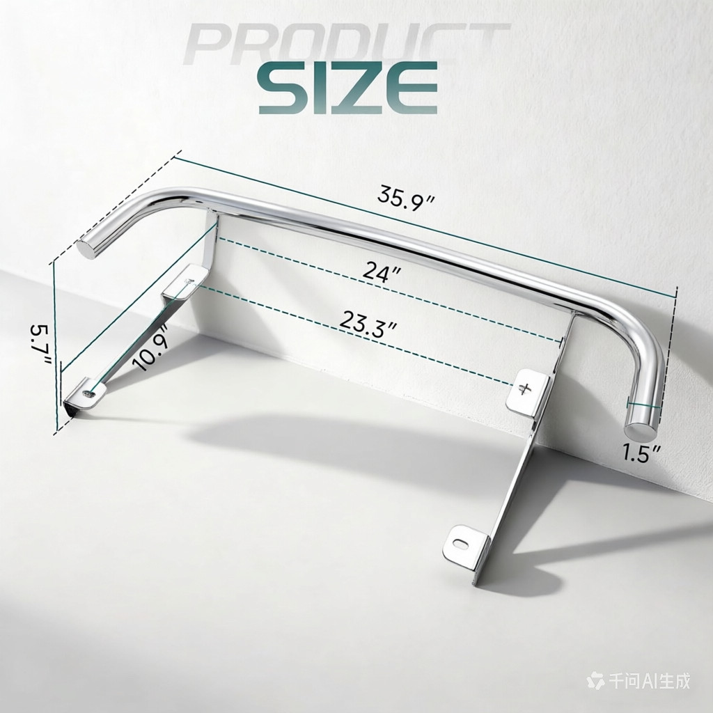 09-24 Harley Tri Glide Chrome Rear Bumper Crash Bar Guard